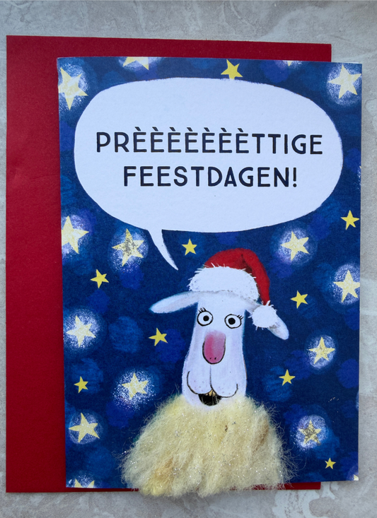Kerstkaart blauw
