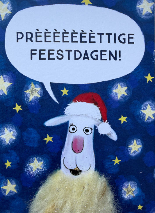 Kerstkaart blauw